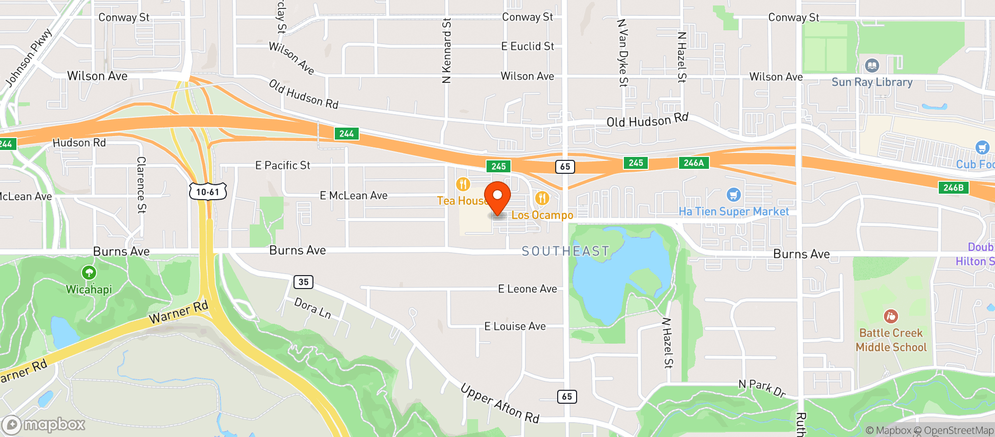 Map showing Target