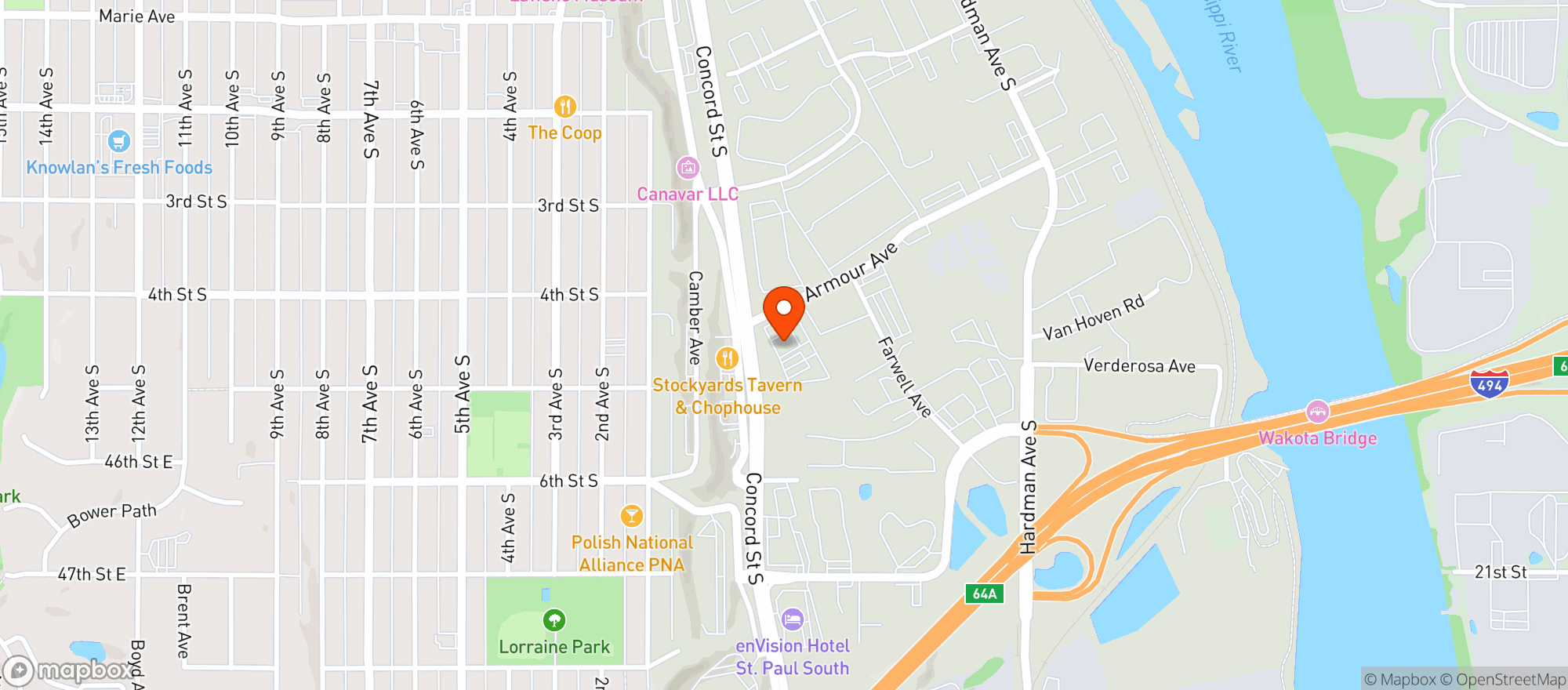 Map showing Kwik Trip #178