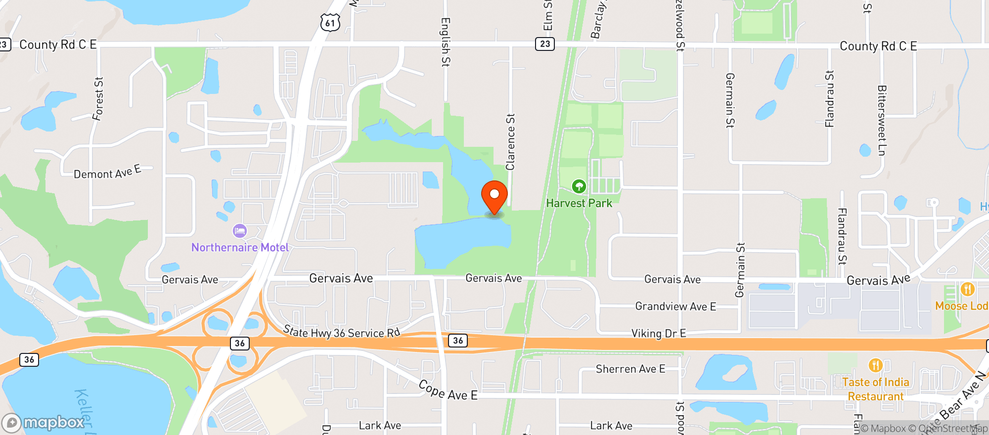 Map showing Heritage Liquor