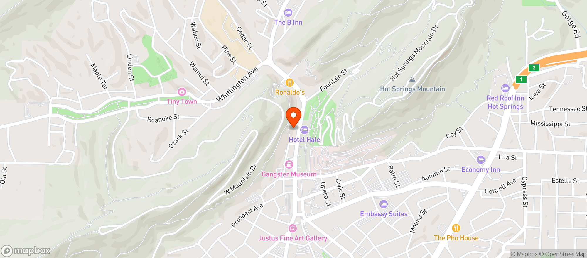 Map showing the Rooftop