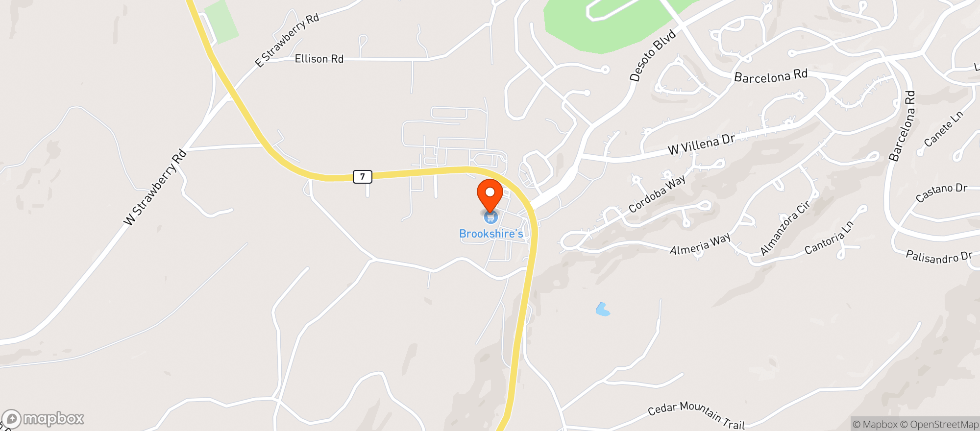Map showing BROOKSHIRE FOOD STORE