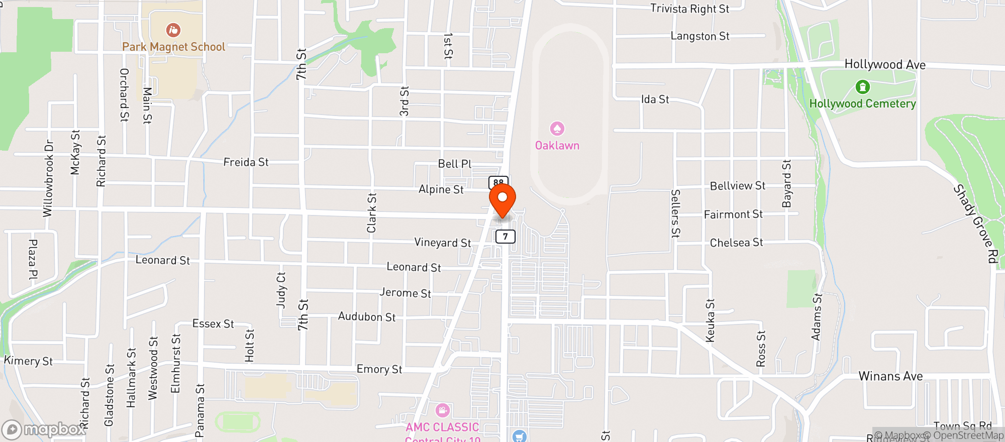Map showing SPA CITY CANNABIS CO.