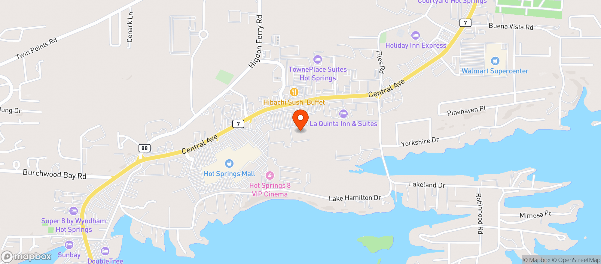 Map showing Kroger