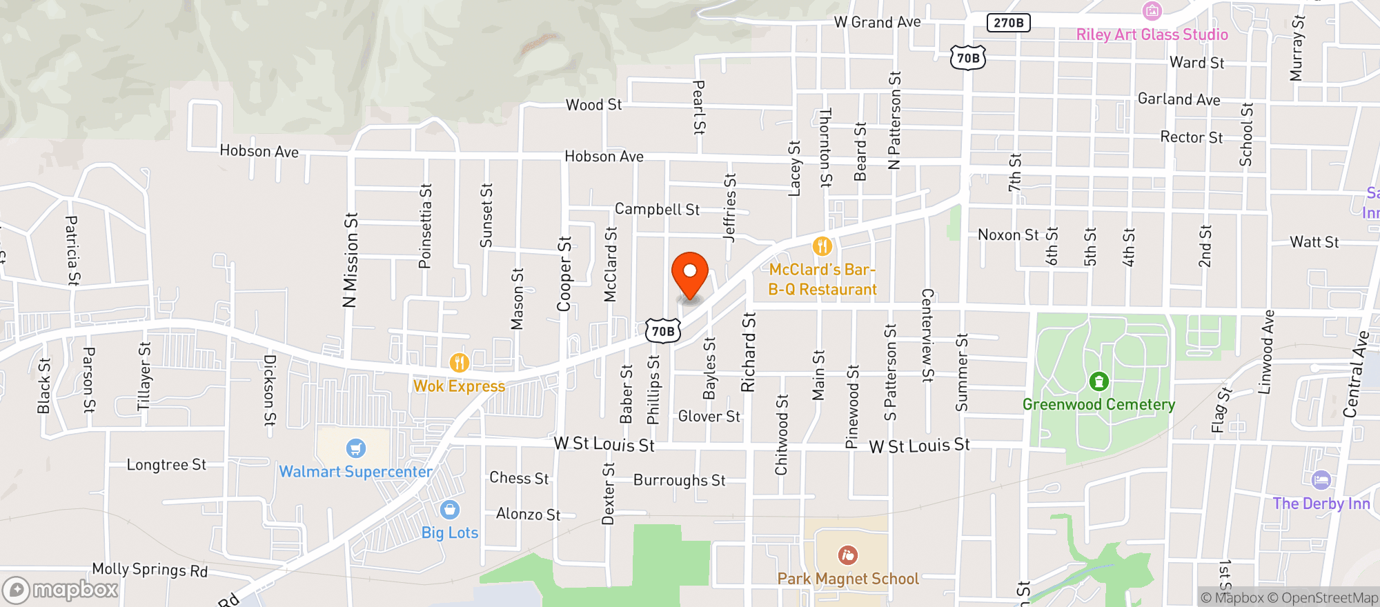 Map showing TAPHOUSE