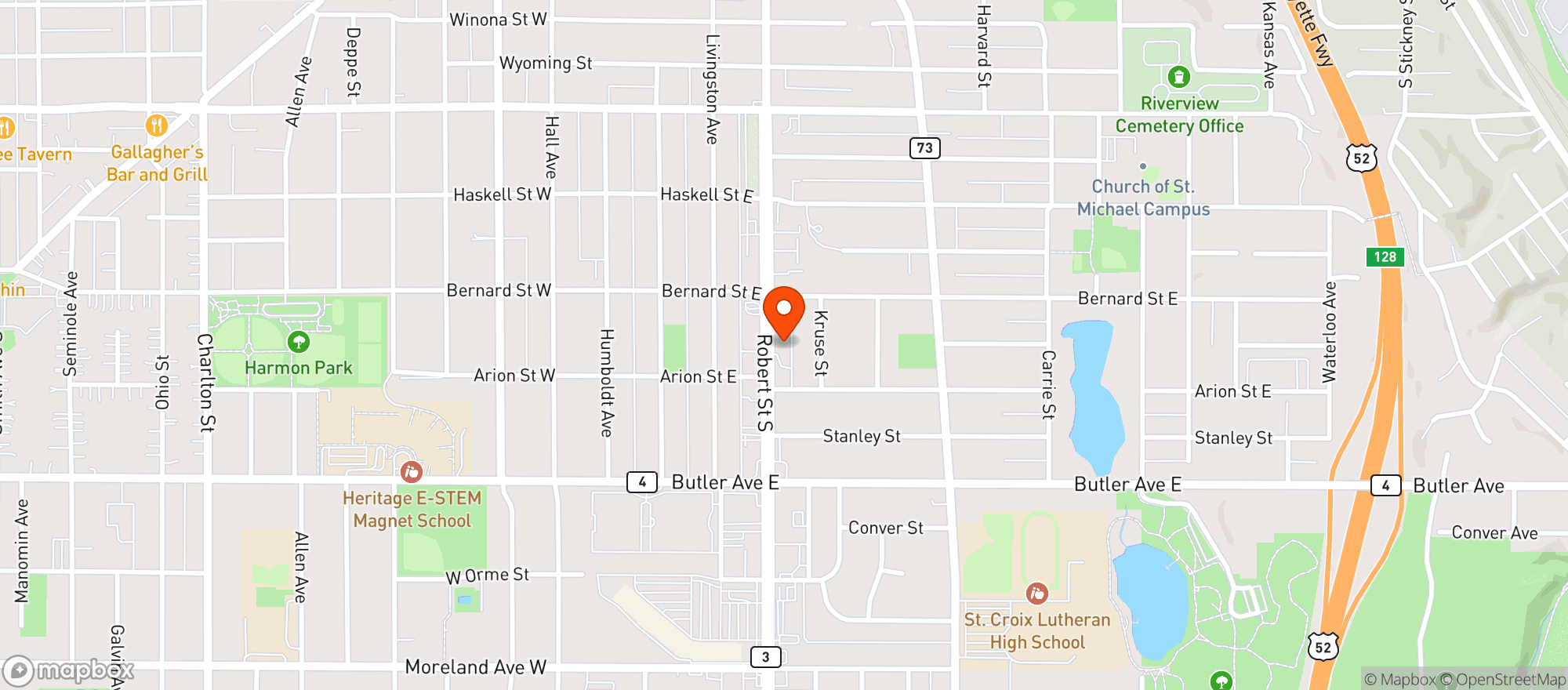 Map showing NOWAK'S LIQUOR & WINE