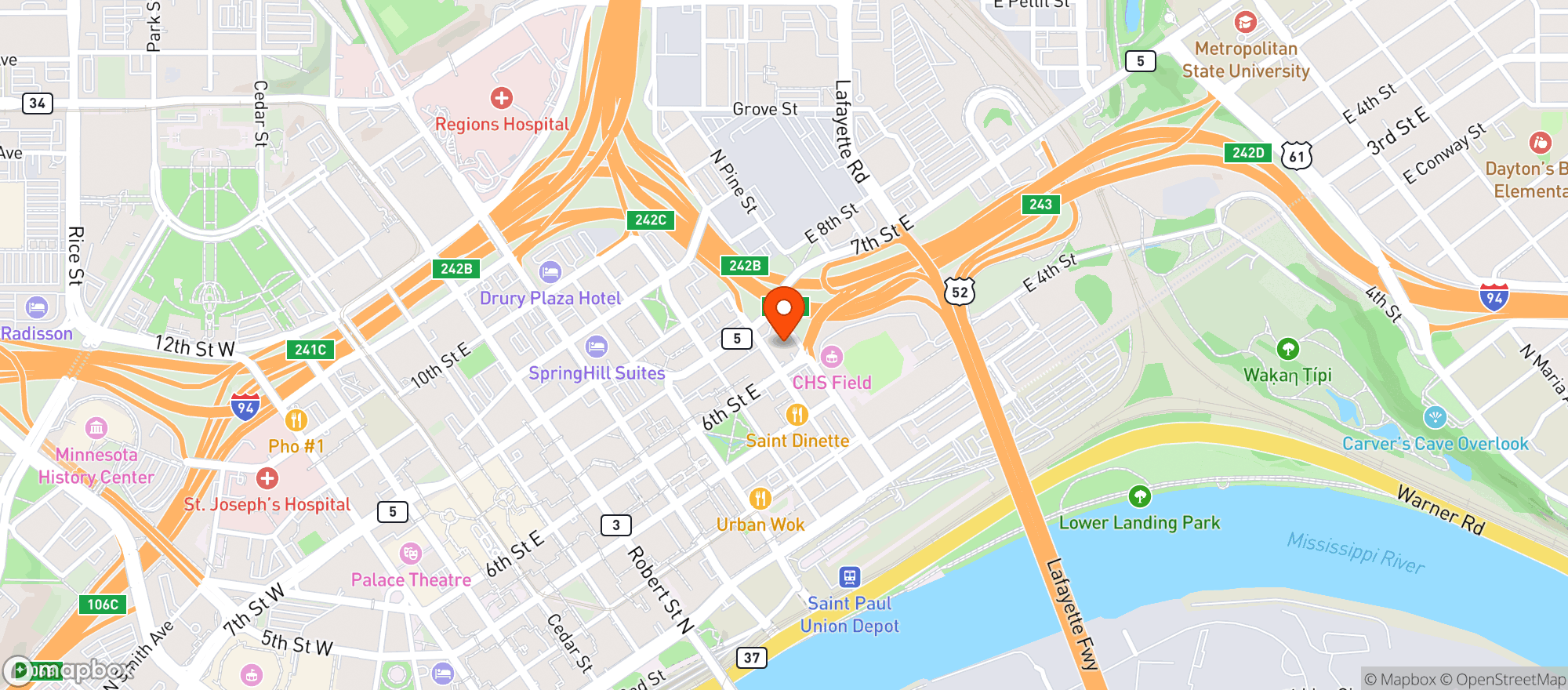 Map showing White Rock Lounge