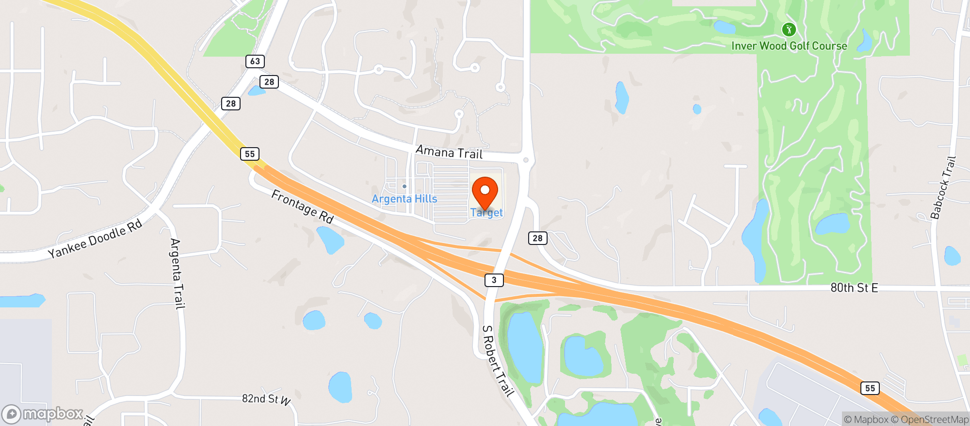 Map showing Target