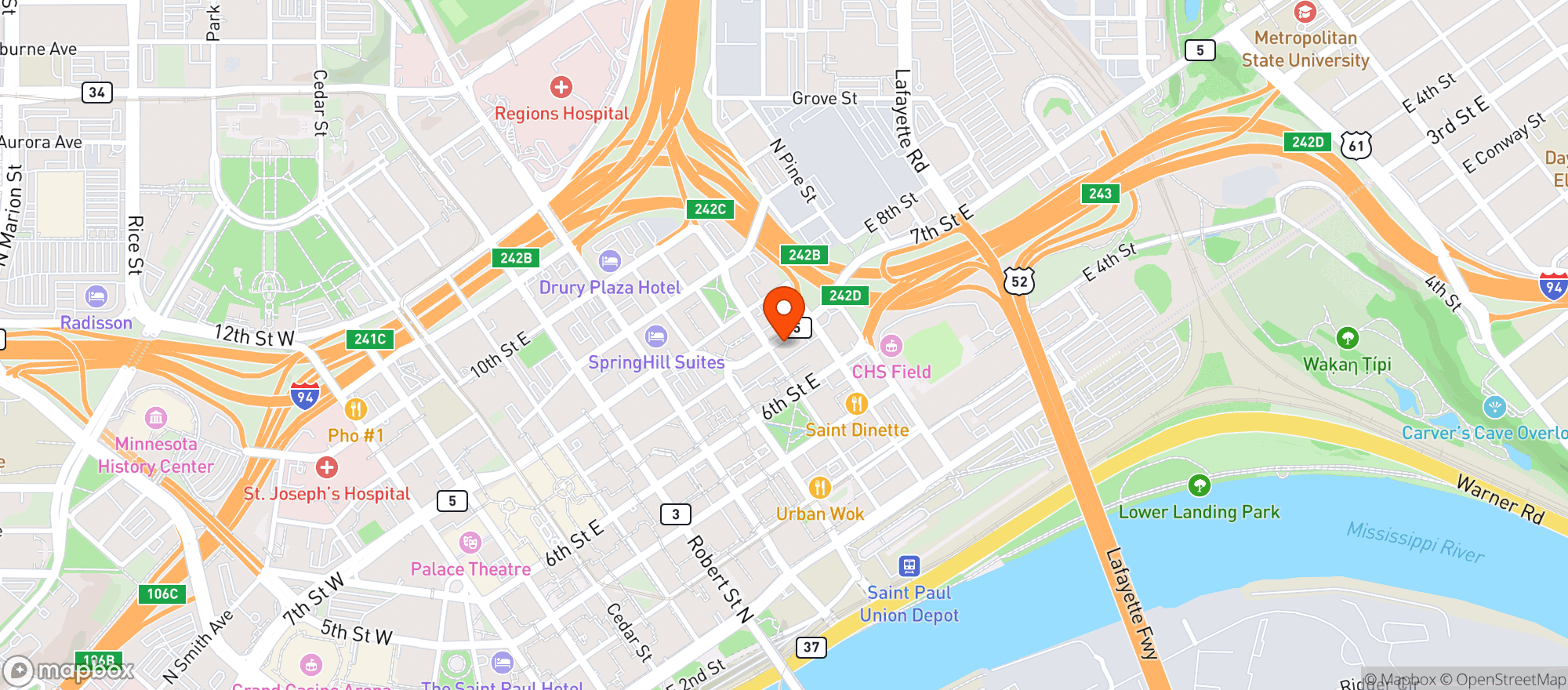 Map showing Dark Horse