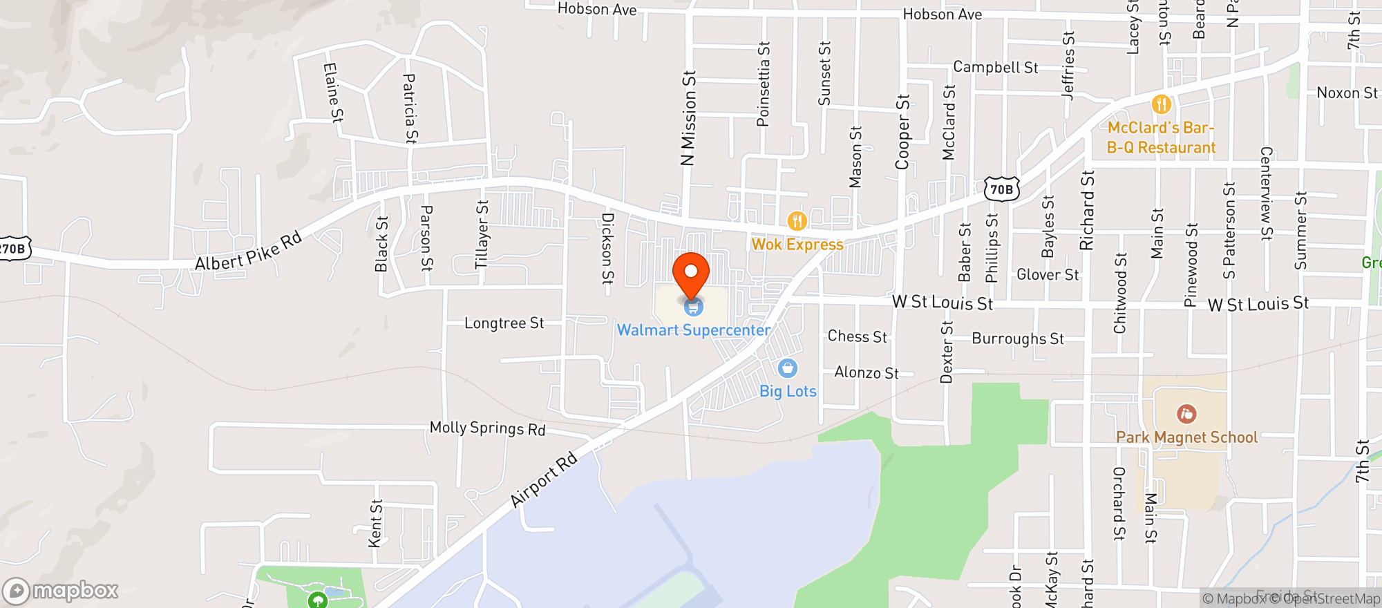 Map showing Walmart Supercenter