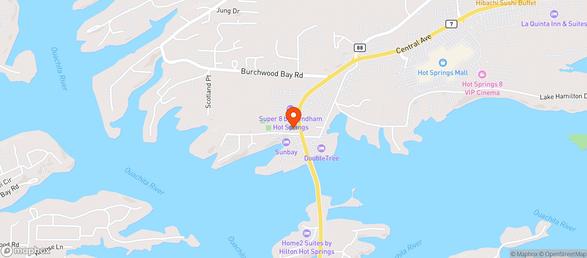 Map showing Hamilton Hangout