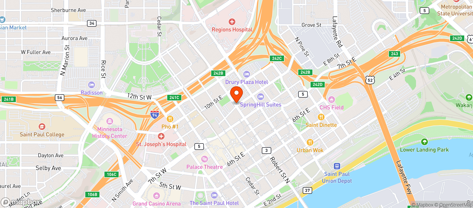 Map showing Camp Bar
