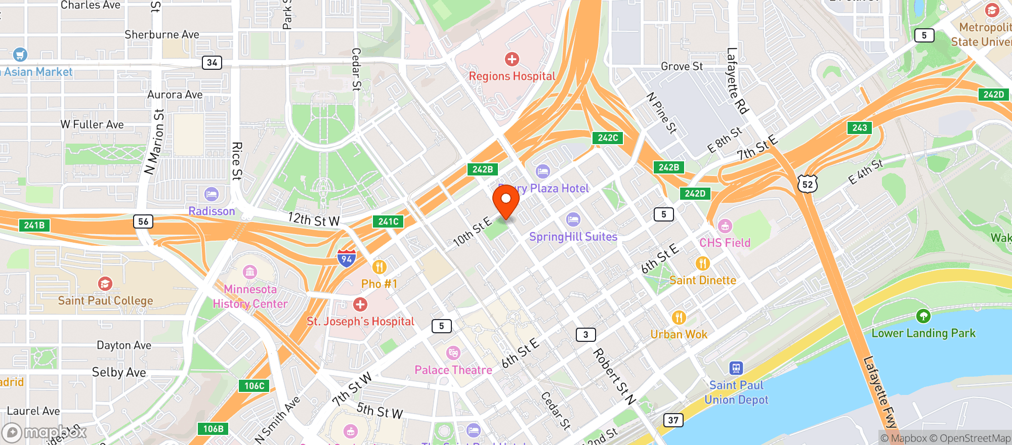 Map showing Keys Cafe & Bakery