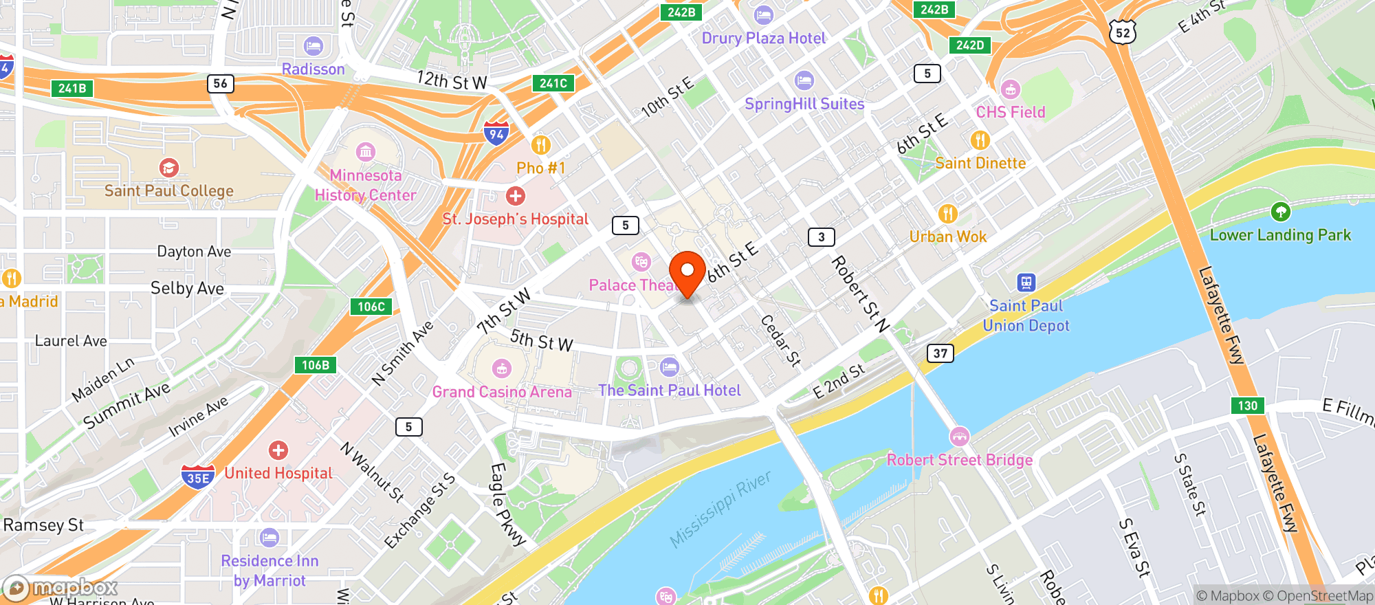 Map showing Amsterdam Bar & Grill
