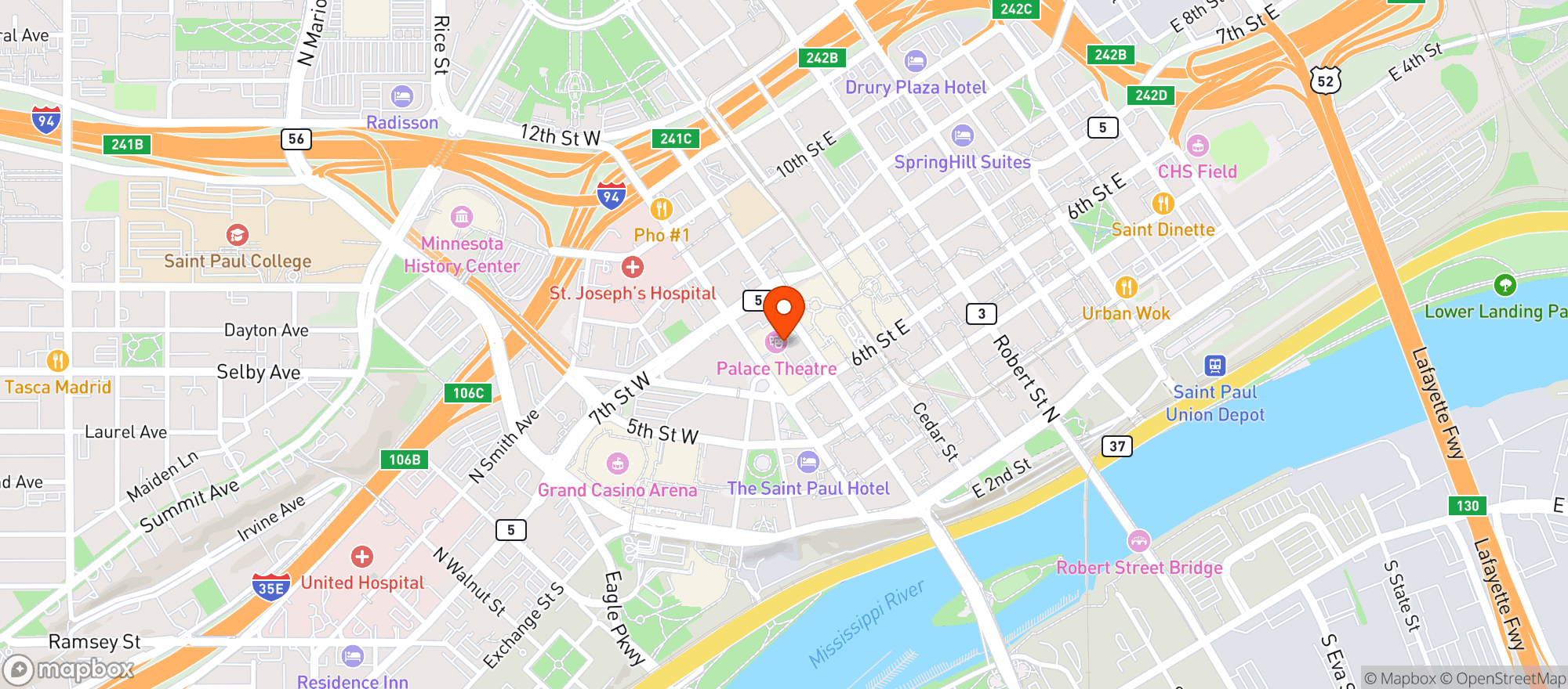 Map showing Dabbler Depot Coffee Shop