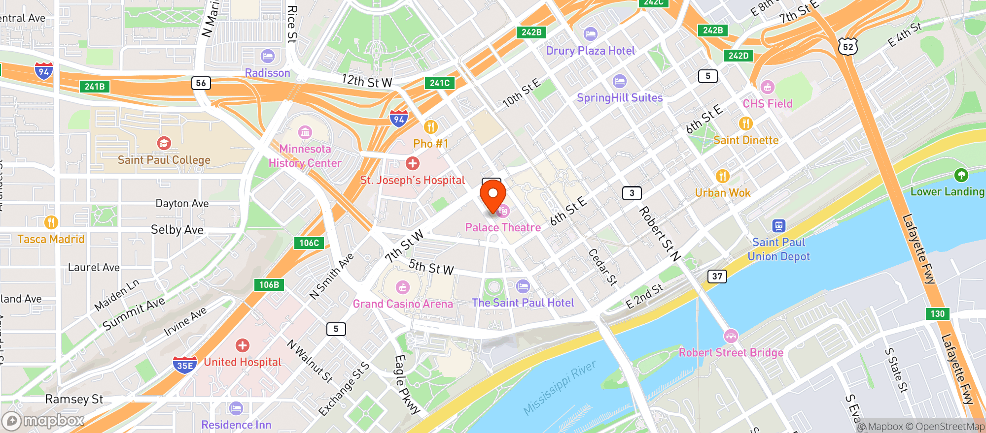 Map showing Palace Pub