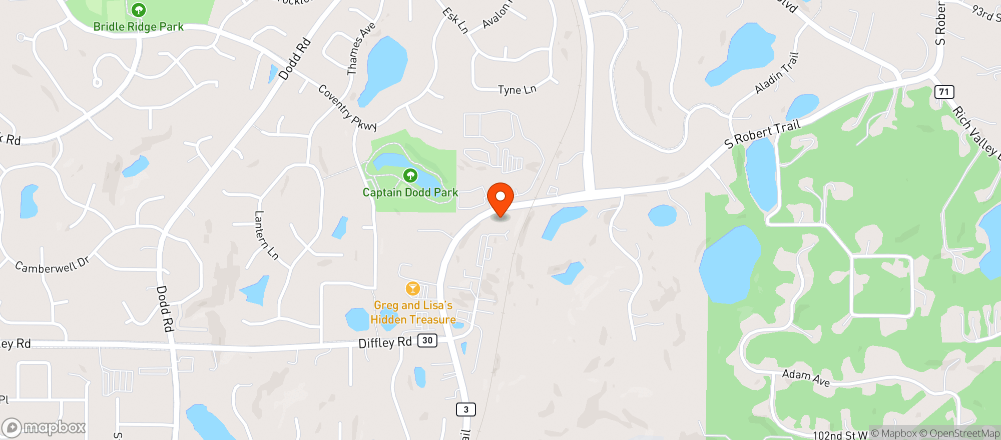 Map showing Trail Liquor