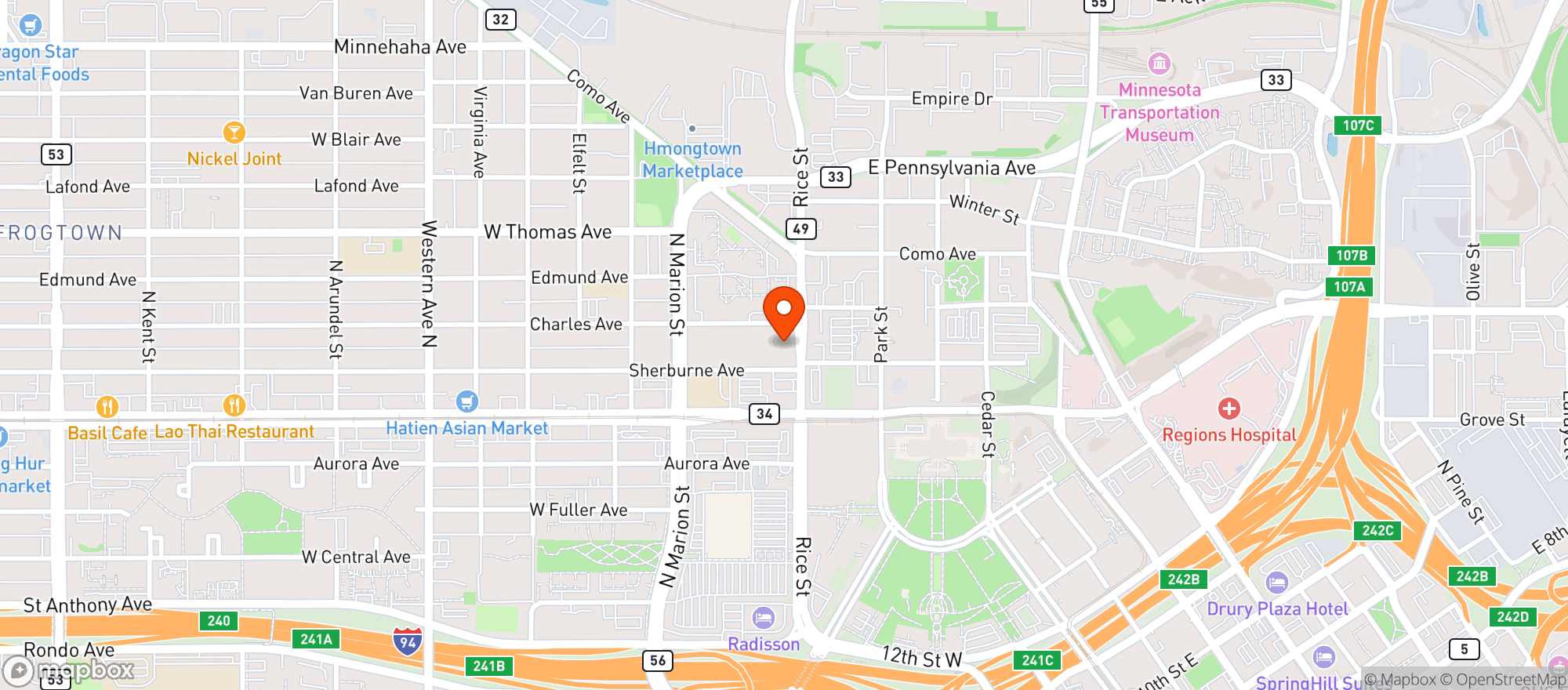 Map showing Capital Wine & Spirits