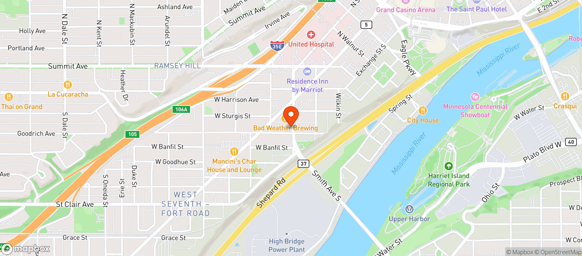 Map showing Waldmann Brewery