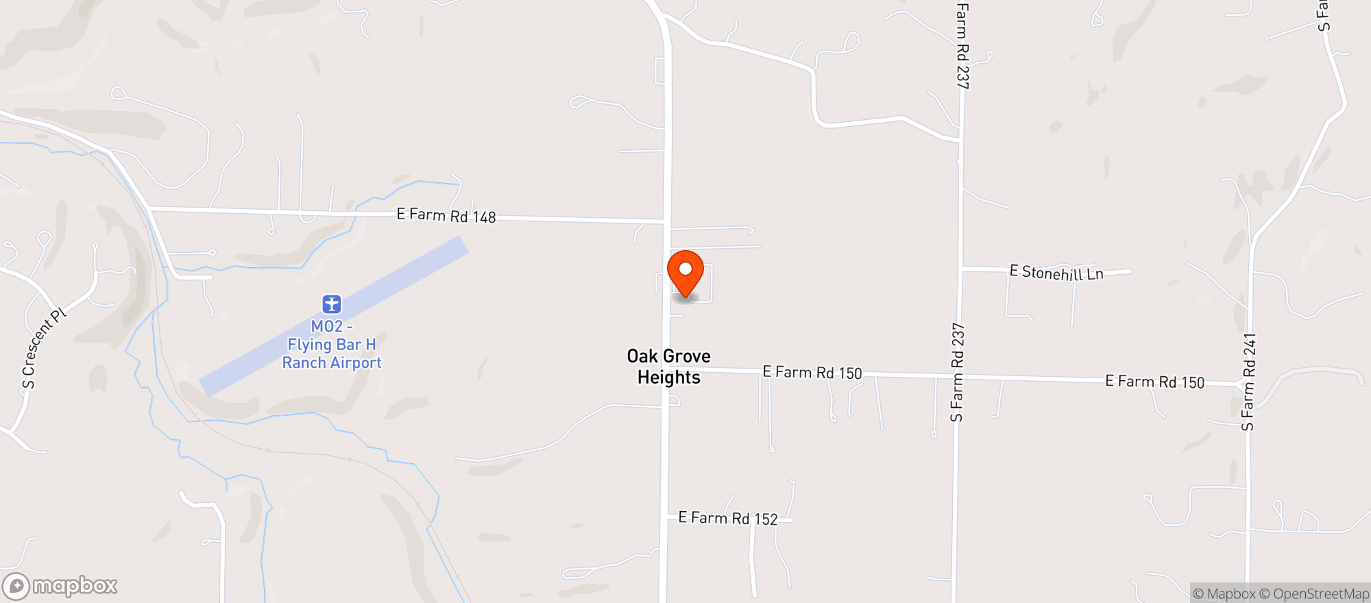 Map showing Rogersville Fuel City