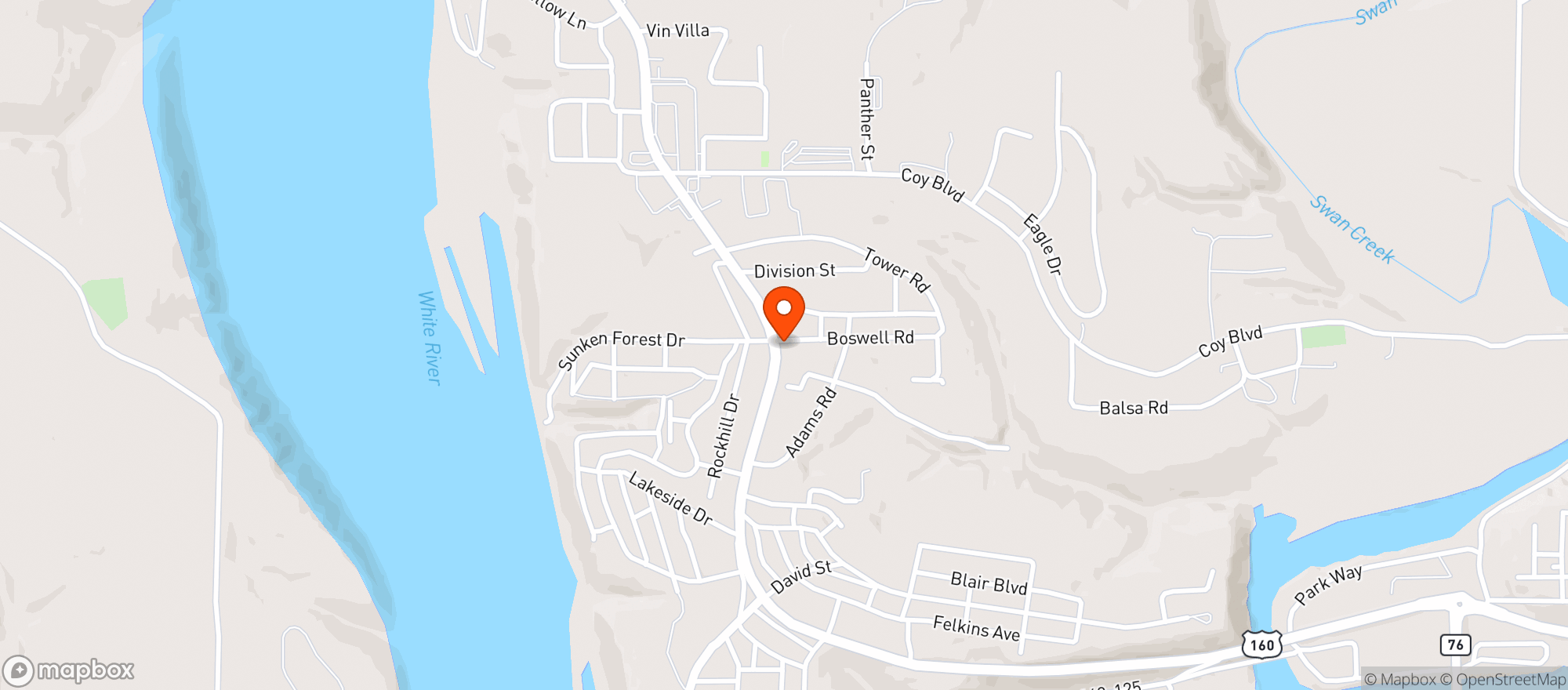 Map showing John S Frosted Mug