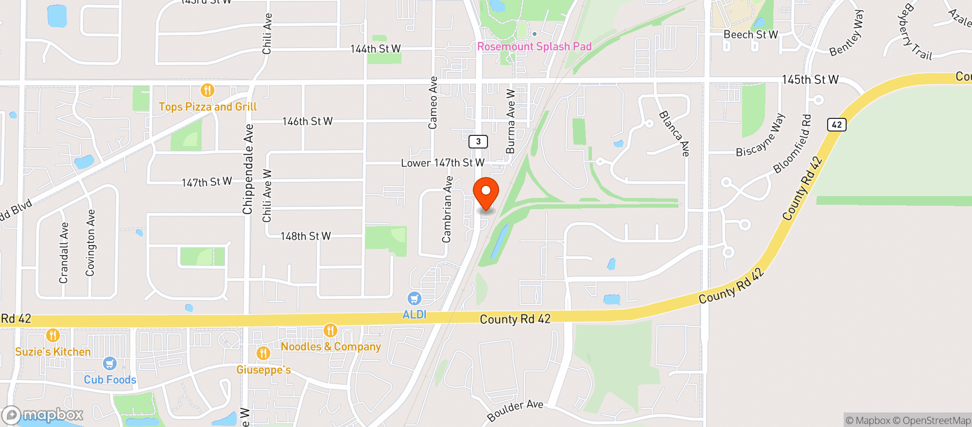 Map showing KWIK TRIP #697