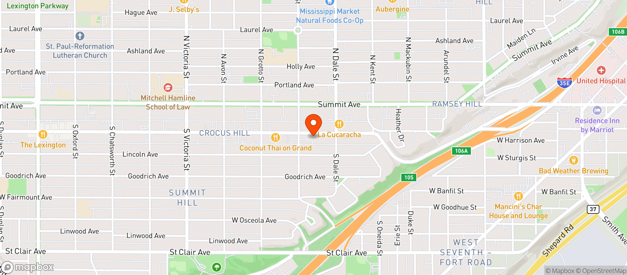 Map showing Russell’s