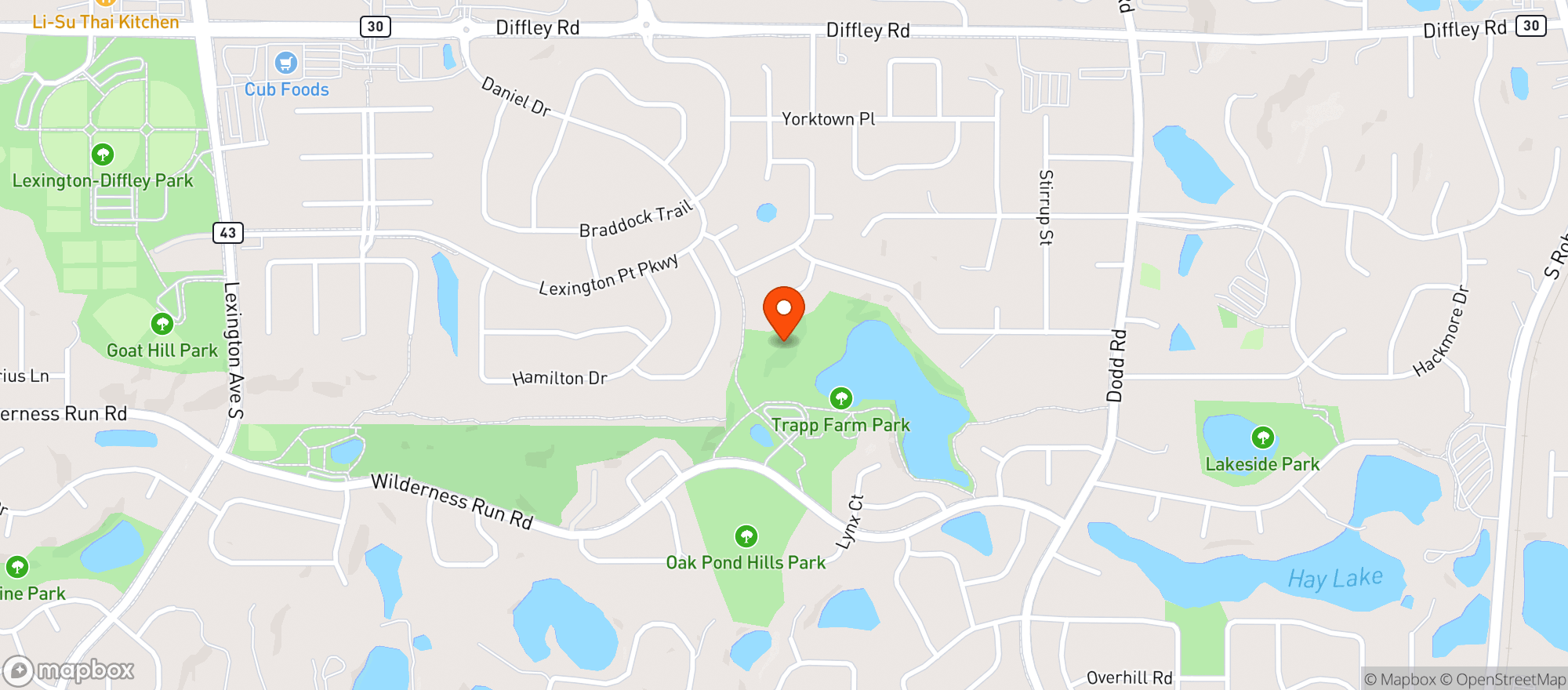 Map showing MGM #29 - FRANCHISE - EAGAN