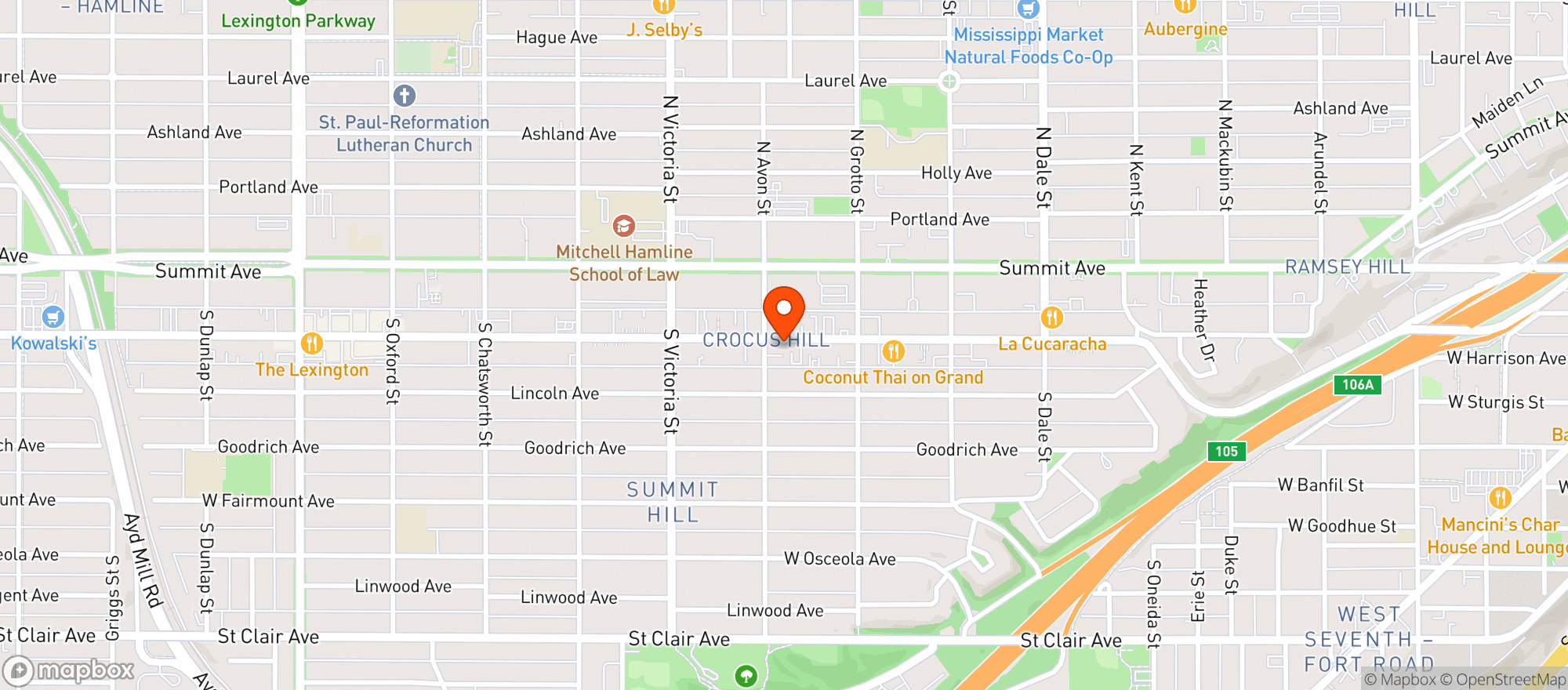 Map showing Red Rabbit - St Paul
