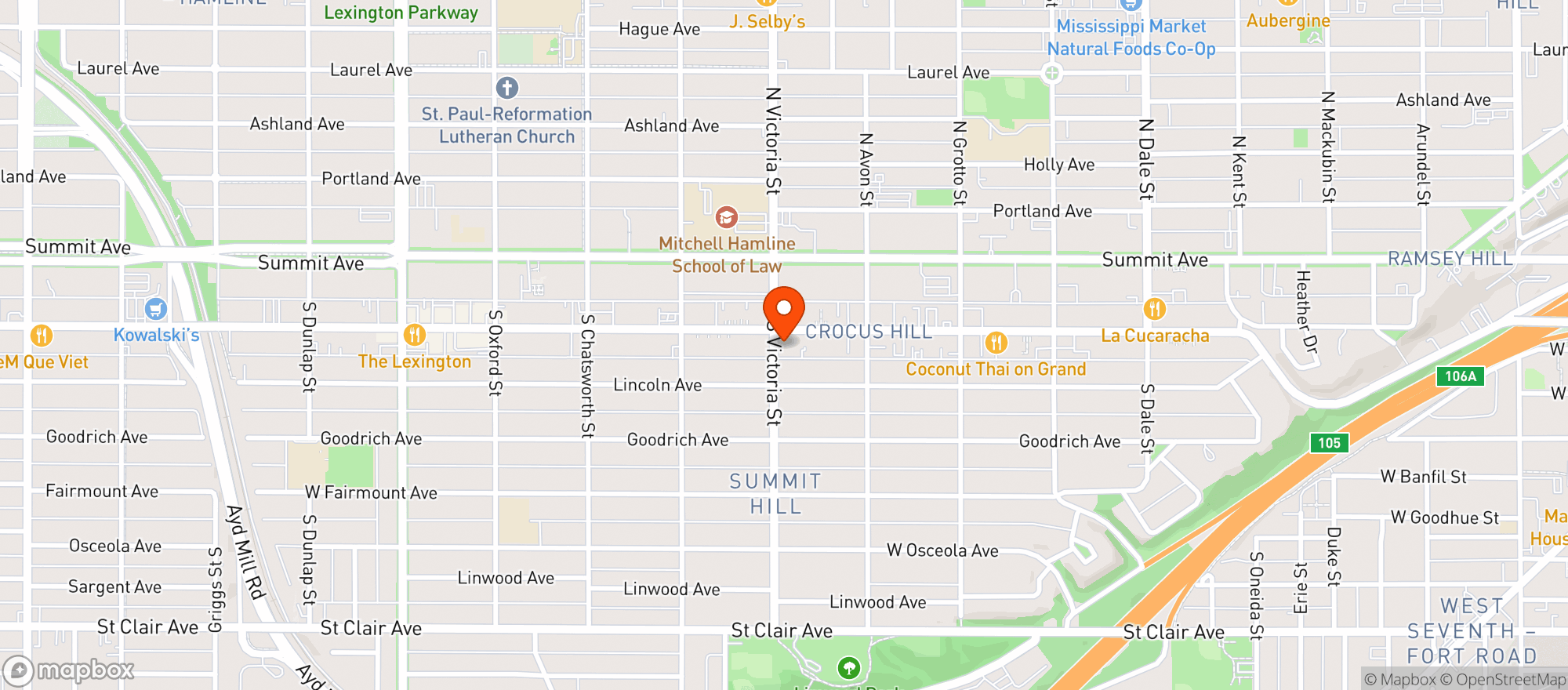 Map showing Cafe Latte