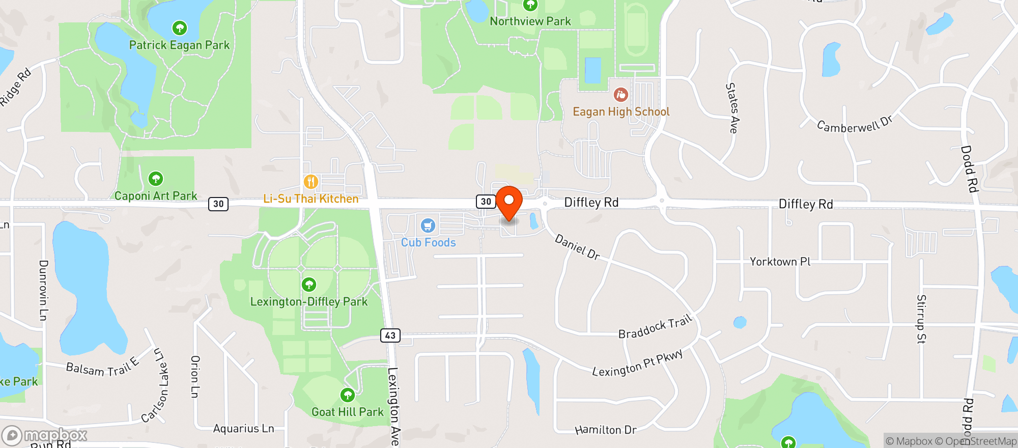 Map showing Teresas Mexican Restaurant
