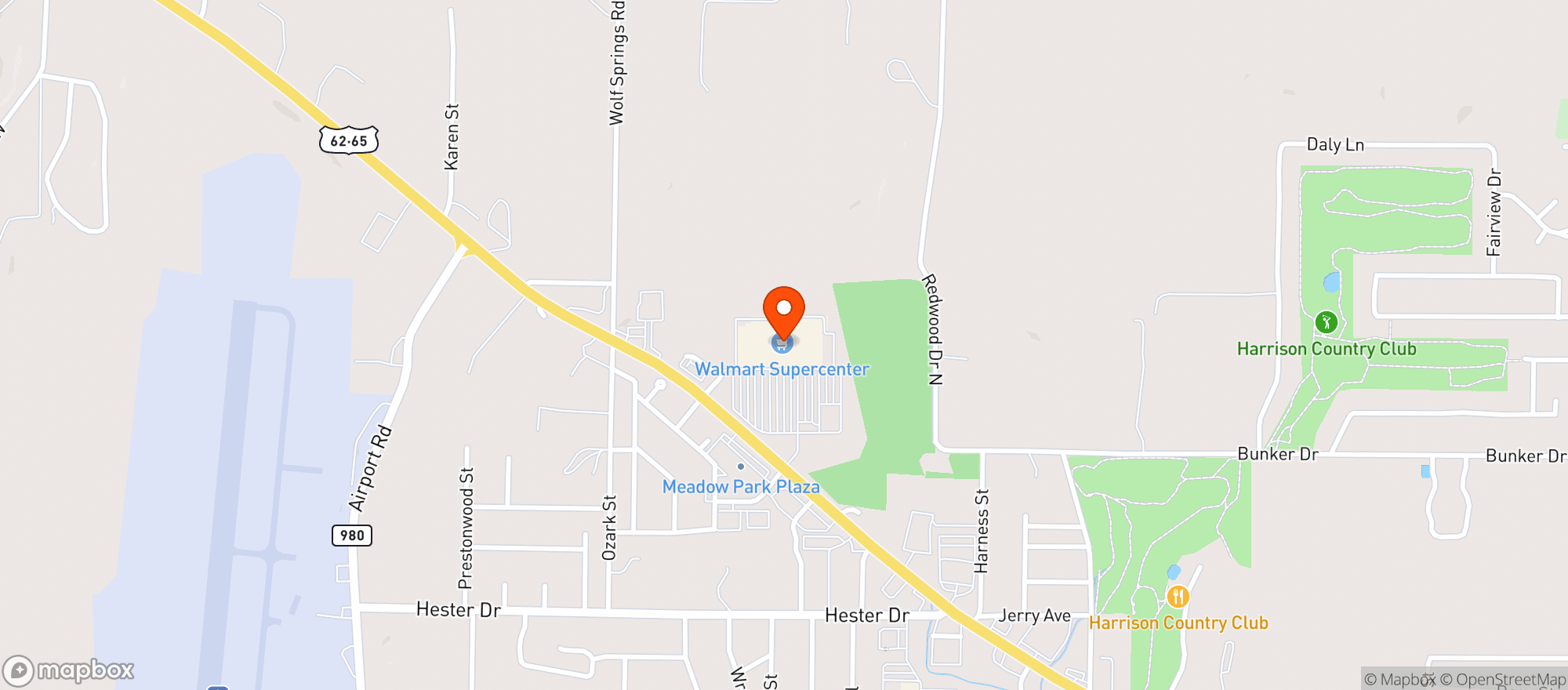 Map showing Walmart Supercenter