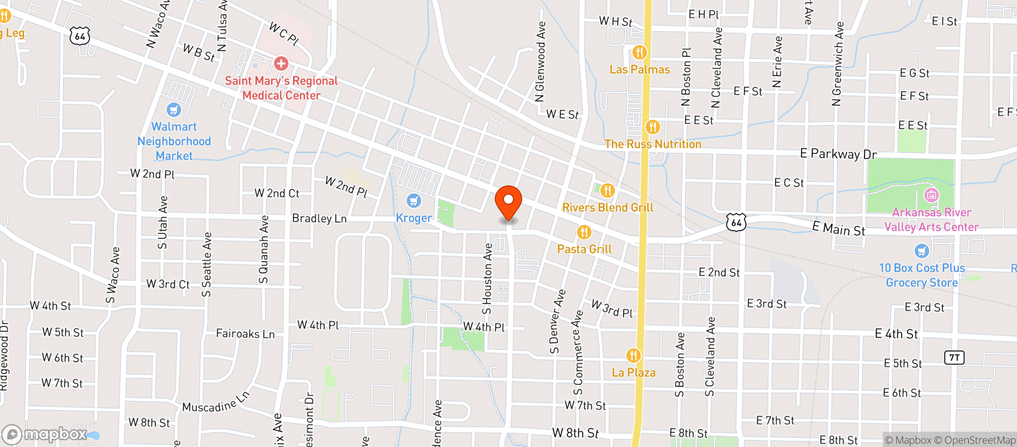 Map showing Wiederkehr Village Wine & Spirits