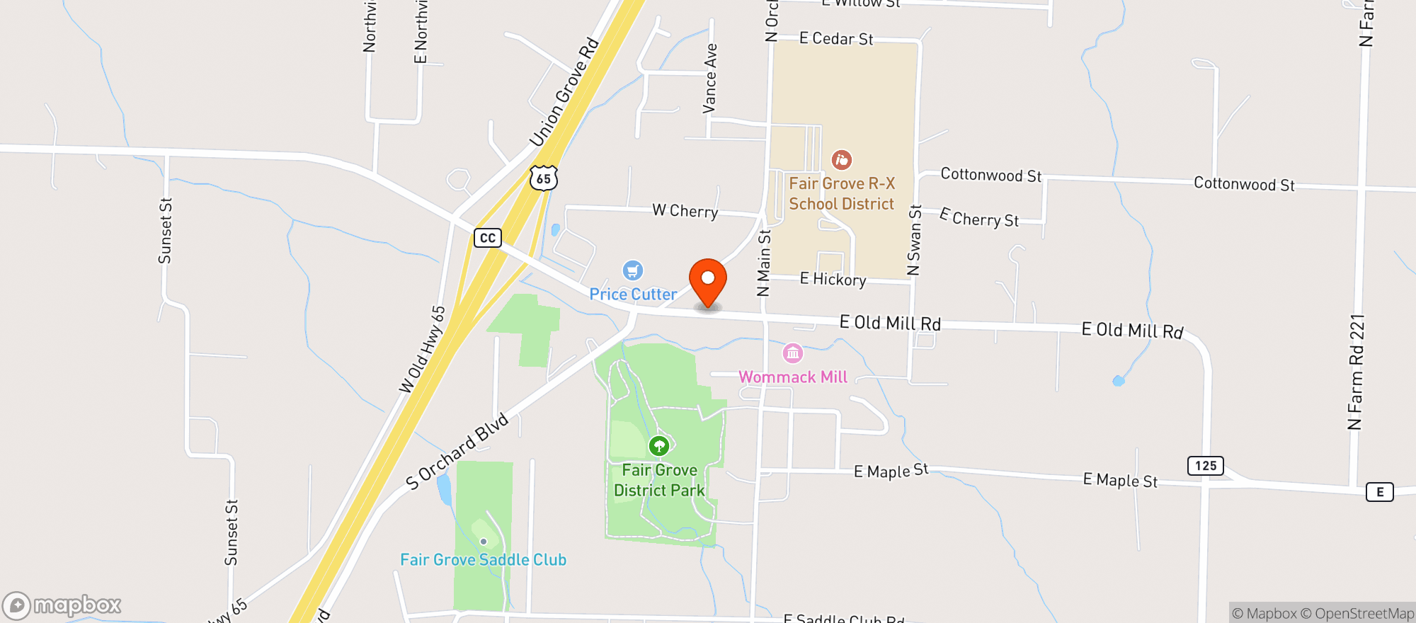 Map showing Summer Fresh Supermarket