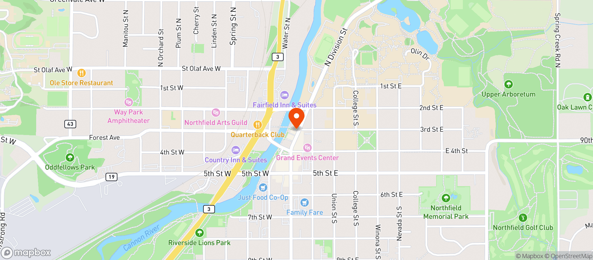 Map showing Contented Cow