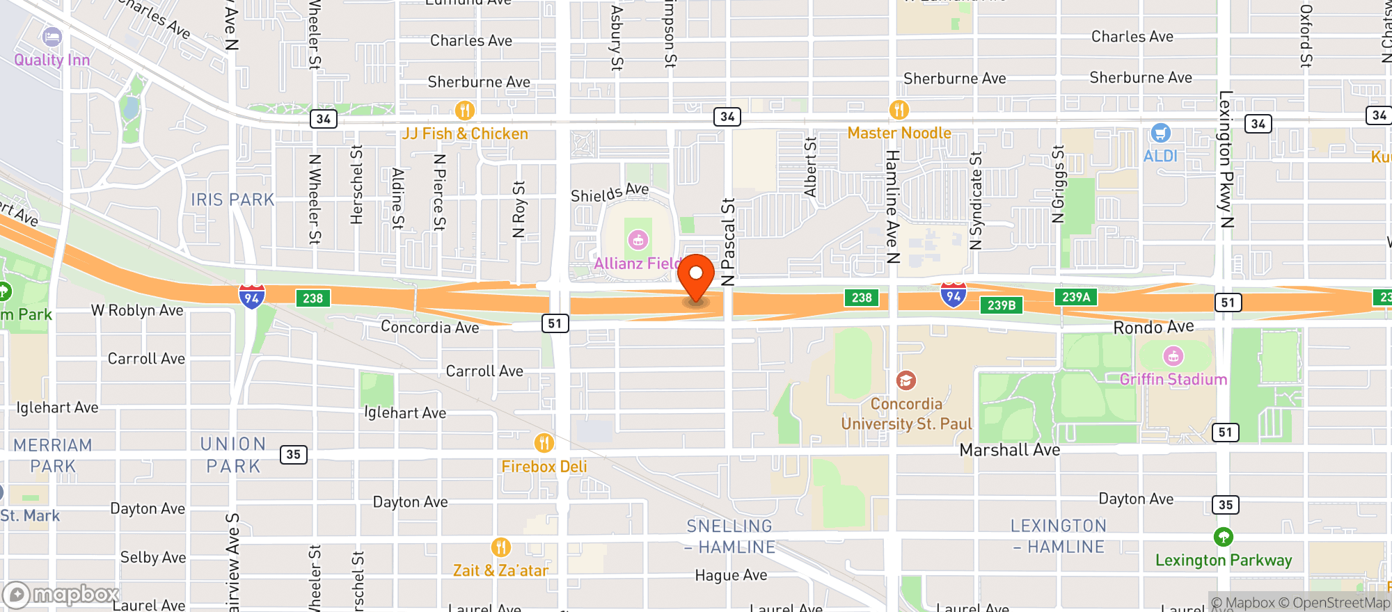 Map showing Midway Entertainment Group Llc