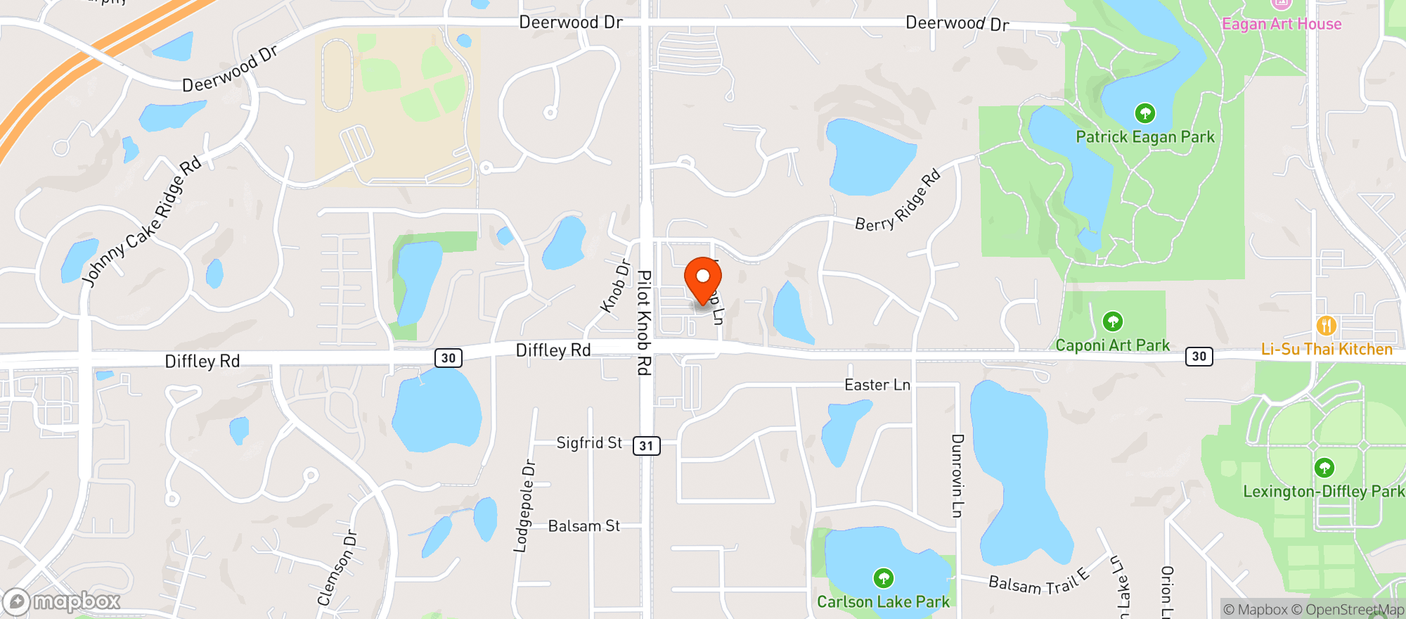 Map showing MGM EAGAN