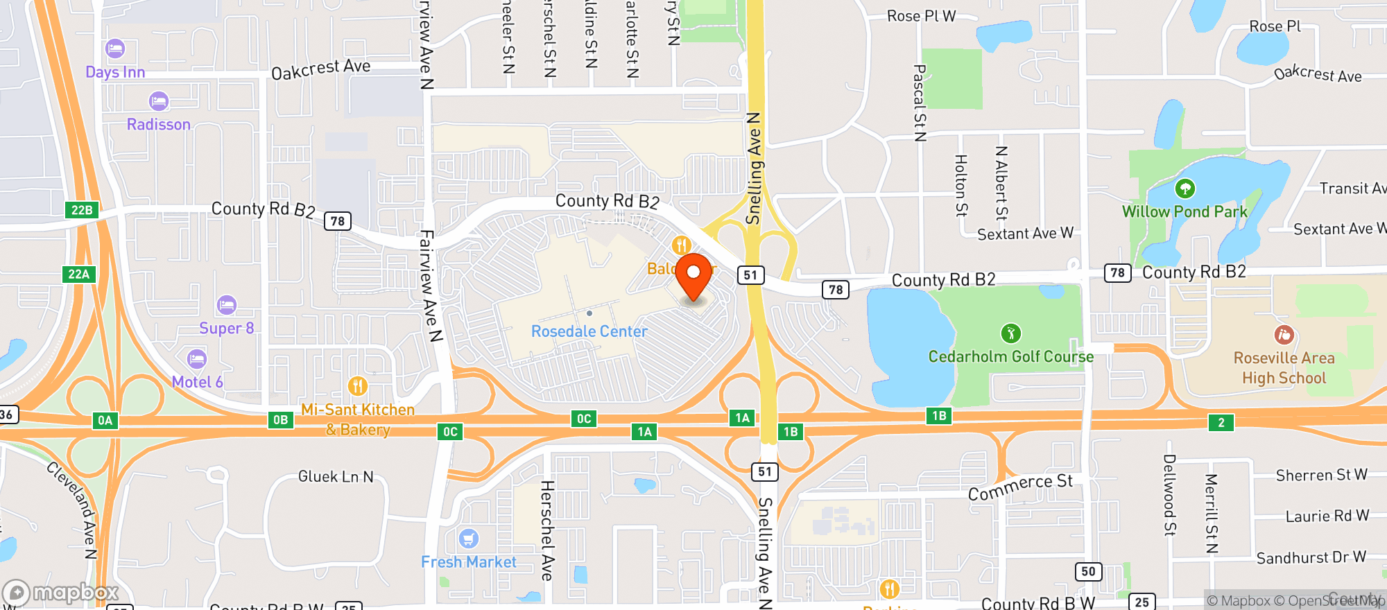 Map showing Crave