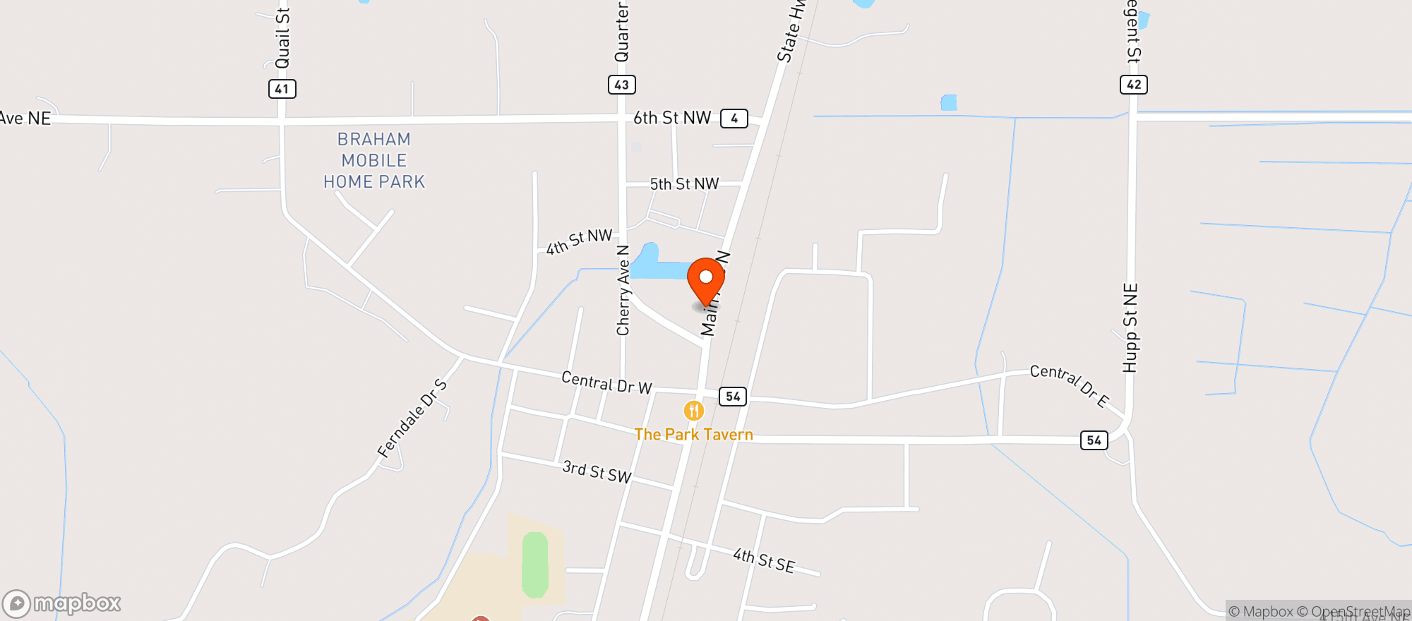 Map showing Home Town Liquor