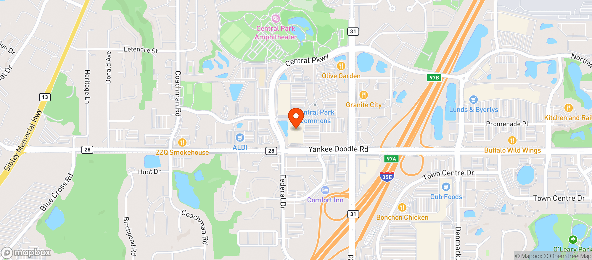Map showing Hy Vee Wine & Spirits #1165