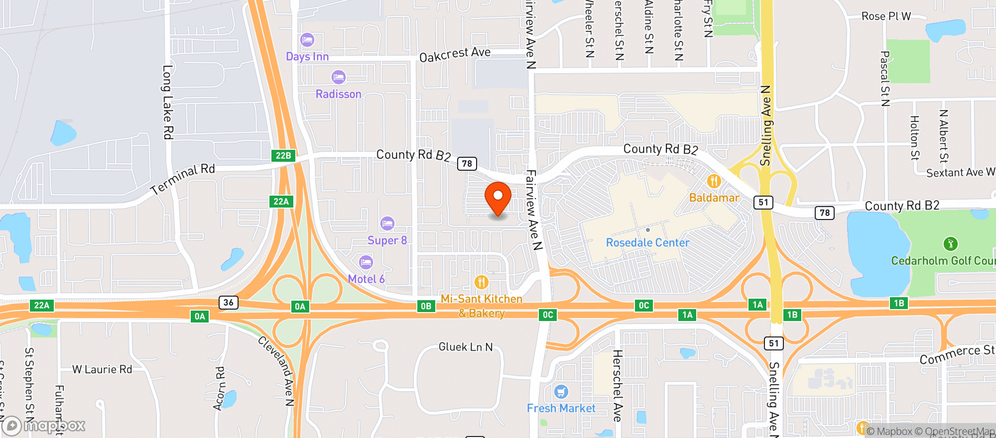 Map showing Total Wine - Roseville