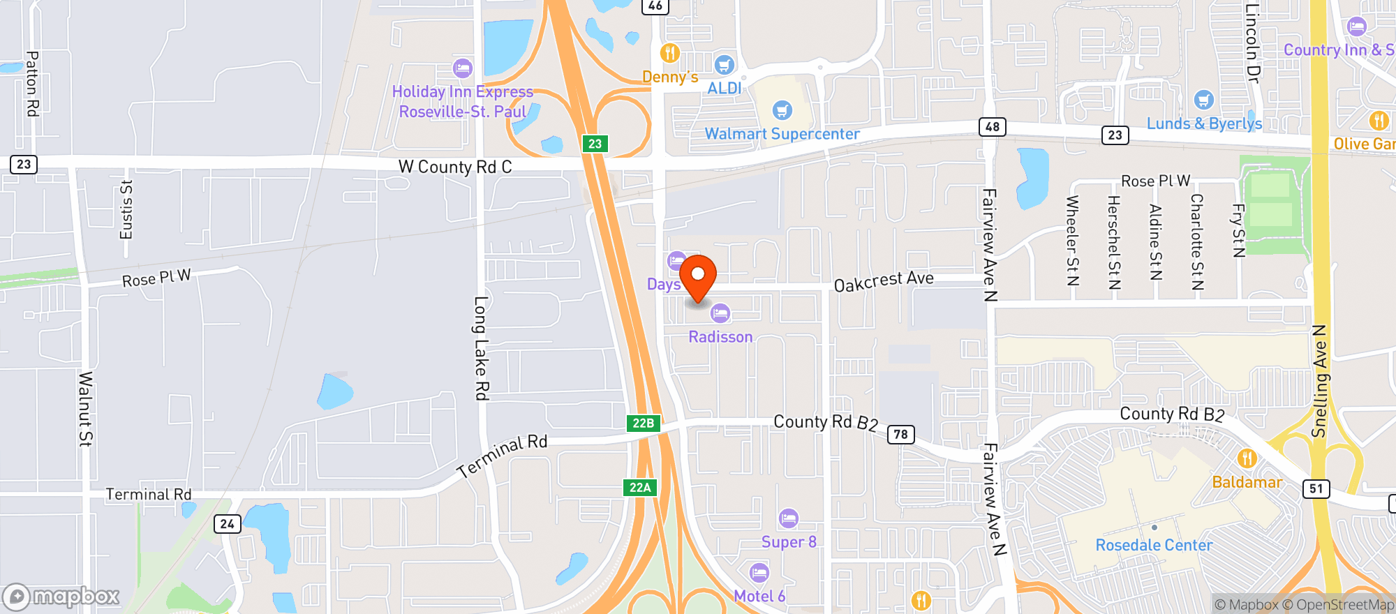 Map showing Doubletree By Hilton #mspac