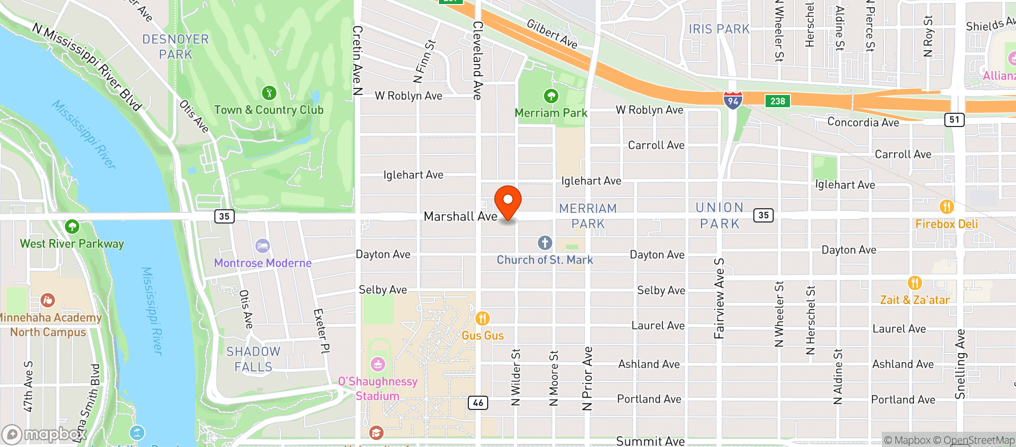 Map showing Larissa Loden Jewelry