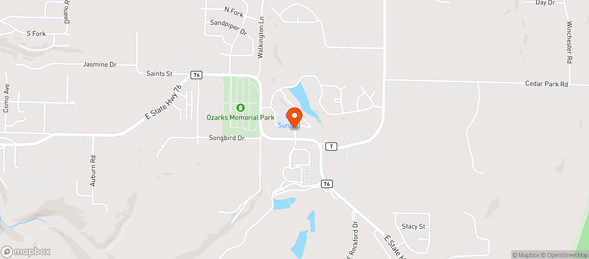 Map showing Turkey Creek Market