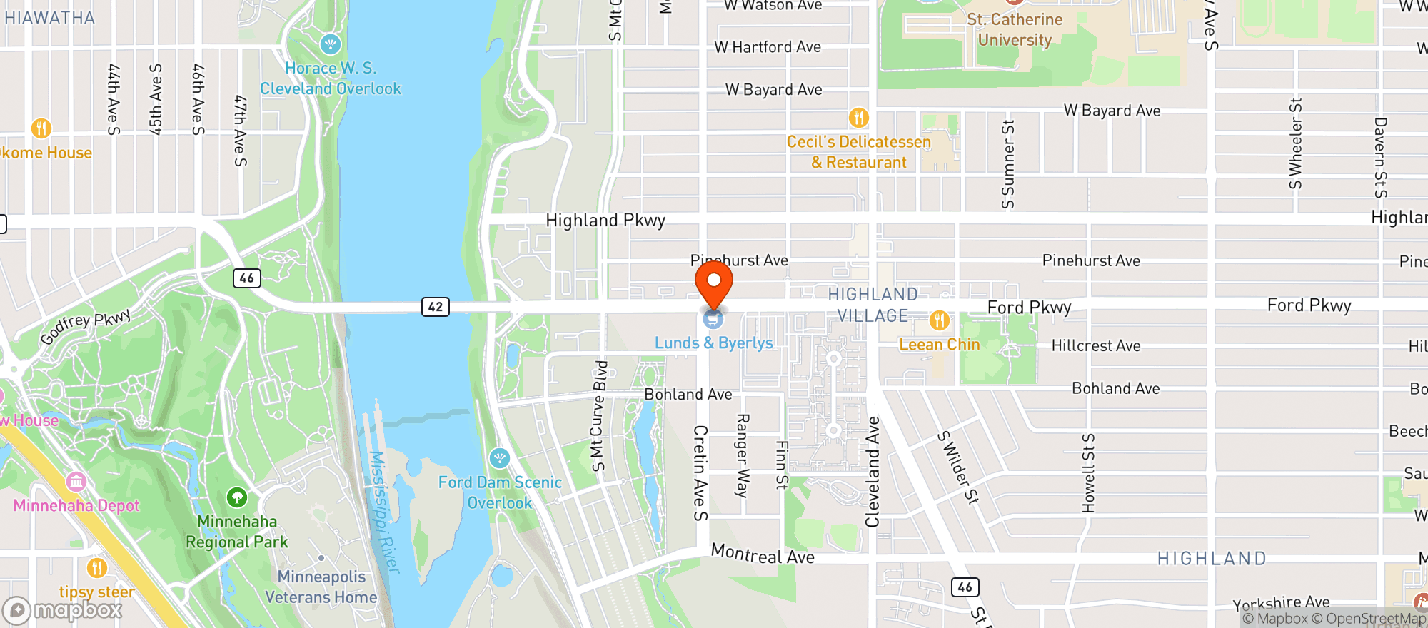 Map showing Lunds and Byerlys - Highland Bridge - 00100021178