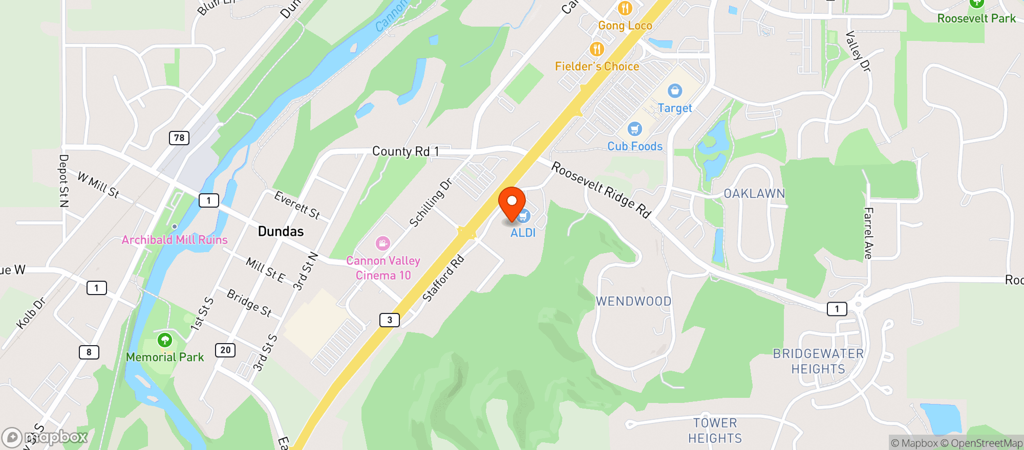 Map showing Firehouse Liquor-Dundas