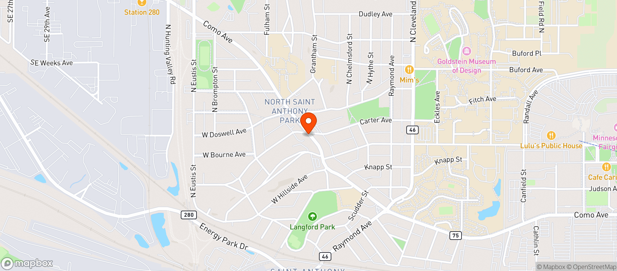 Map showing Nicos Taco