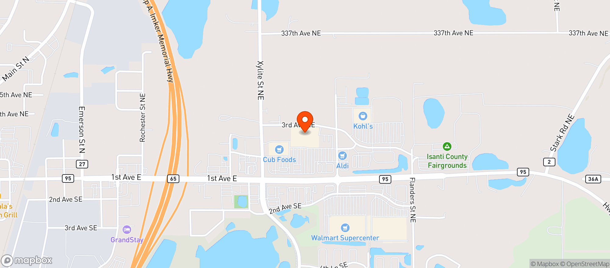 Map showing Target