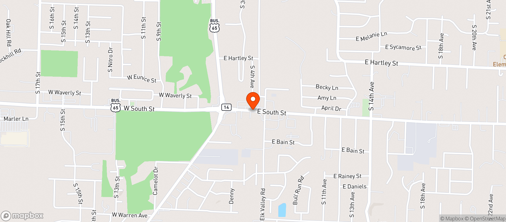 Map showing 5 O CLOCK