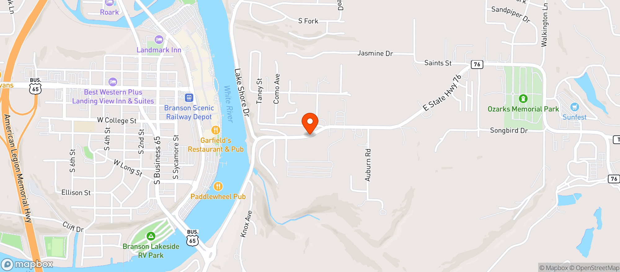 Map showing Quik Mart