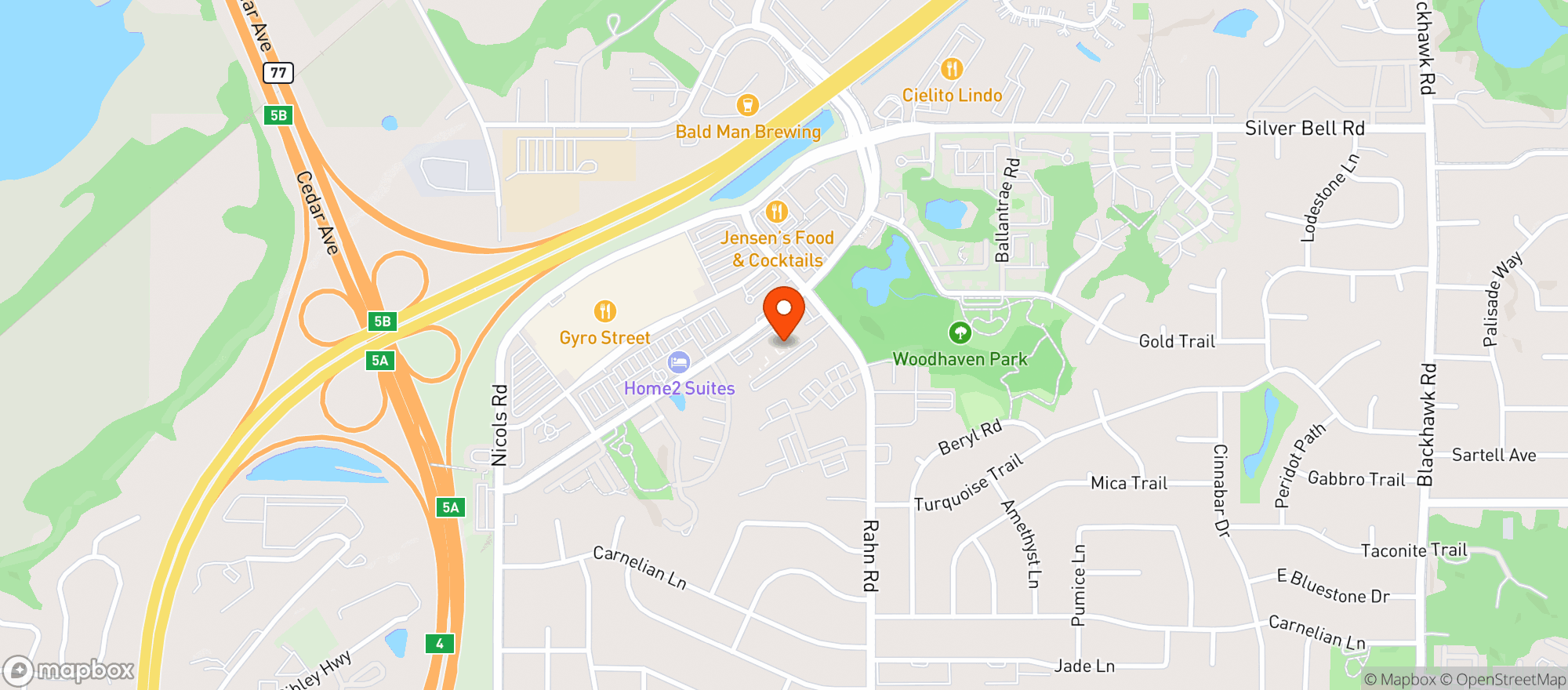 Map showing Green Duck Group Llc